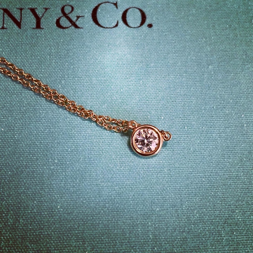 Tiffany by the Yard Diamond Pendant Necklace 0.25 Carat Yellow Gold
